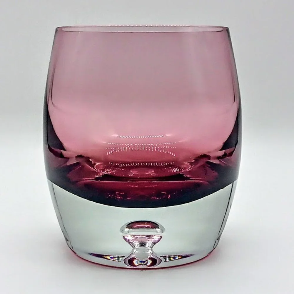 Amethyst Purple Controlled Bubble Glass Candle Holder